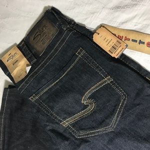 Silver Jeans "Eddie" EMC 34 x 34 Dark Wash BNWT